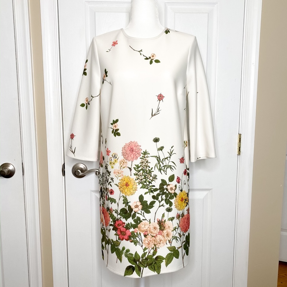 Floral Print White Dress